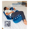 Maternity Pillow - Soft Velvet Full Body Support for Pregnant Women - Adjustable Cover, 3 kg, Grey & Blue