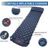 Double Air Mattress Outdoor Camping Inflatable Mattress Sleeping Pad With Pillows Ultralight Air Mat Built In Inflator Pump Hiking Backpacking Ultra Lightweight Carrying