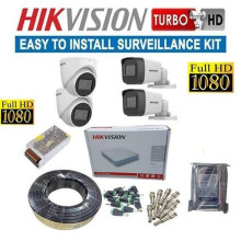 Hikvision 2MP 1080P Full HD Resolution 4 CCTV Cameras Complete Security System Installation Kit With 4 Channel DVR Recorder, 500GB Hard Disk + 50M RG59 Cable Hikvision 2MP 1080P Full HD Resolution 4 CCTV Cameras Complete Security System Installation Kit With 4 Channel DVR Recorder, 500GB Hard Disk + 50M RG59 Cable
