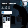 addigoes 1080P Security Camera Wired, 2.4G WiFi Home Surveillance Cam with 360° Pan/Tilt, Color Night Vision, Motion Detection, 2-Way Audio, SD/Cloud Storage, Pet Camera